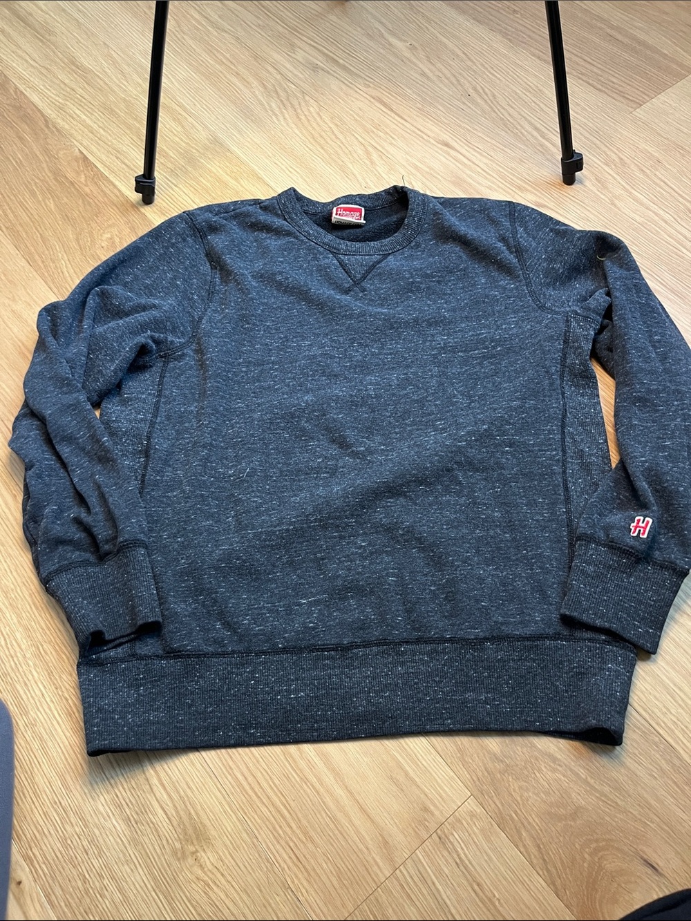 Homage Men's Heather Charcoal Crewneck Sweatshirt size M